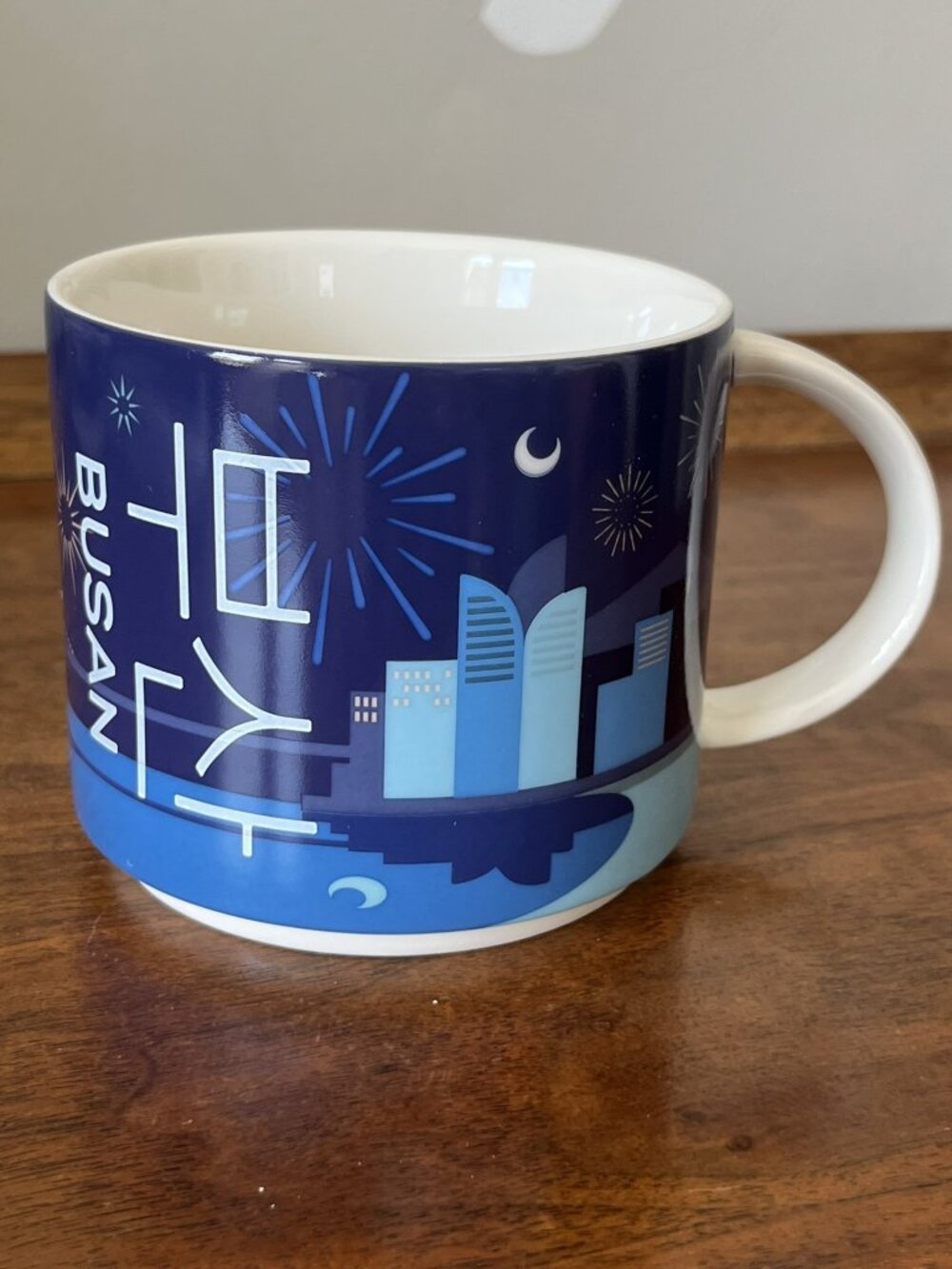 Starbucks Busan South Korea Mug 2016 Ceramic Coffee Cup 14 oz. Fireworks Travel